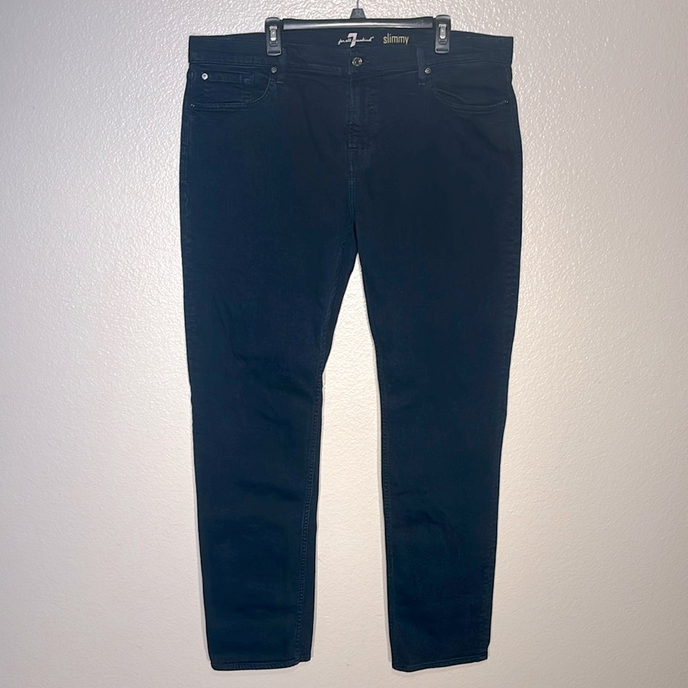 EUC 7 For All Mankind Slimmy Denim Jeans Size 40, Dark Wash, Excellent Condition